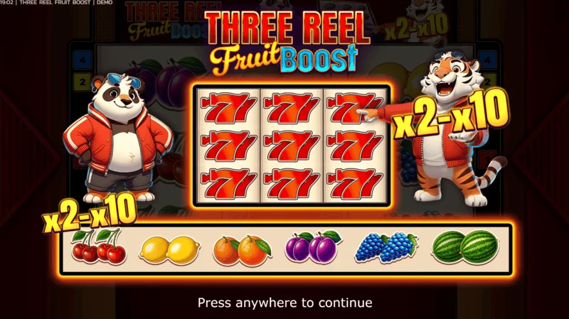 Three Reel Fruit Boost - loading screen